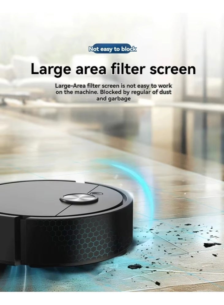 مكنسة روبوت ذكية صغيرة – شفط قوي وتشغيل أوتوماتيكي للمسح والكنس، هادئة، لاسلكية، بصندوق غبار 0.6L - Image 4